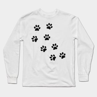 Animal footprint - black Long Sleeve T-Shirt